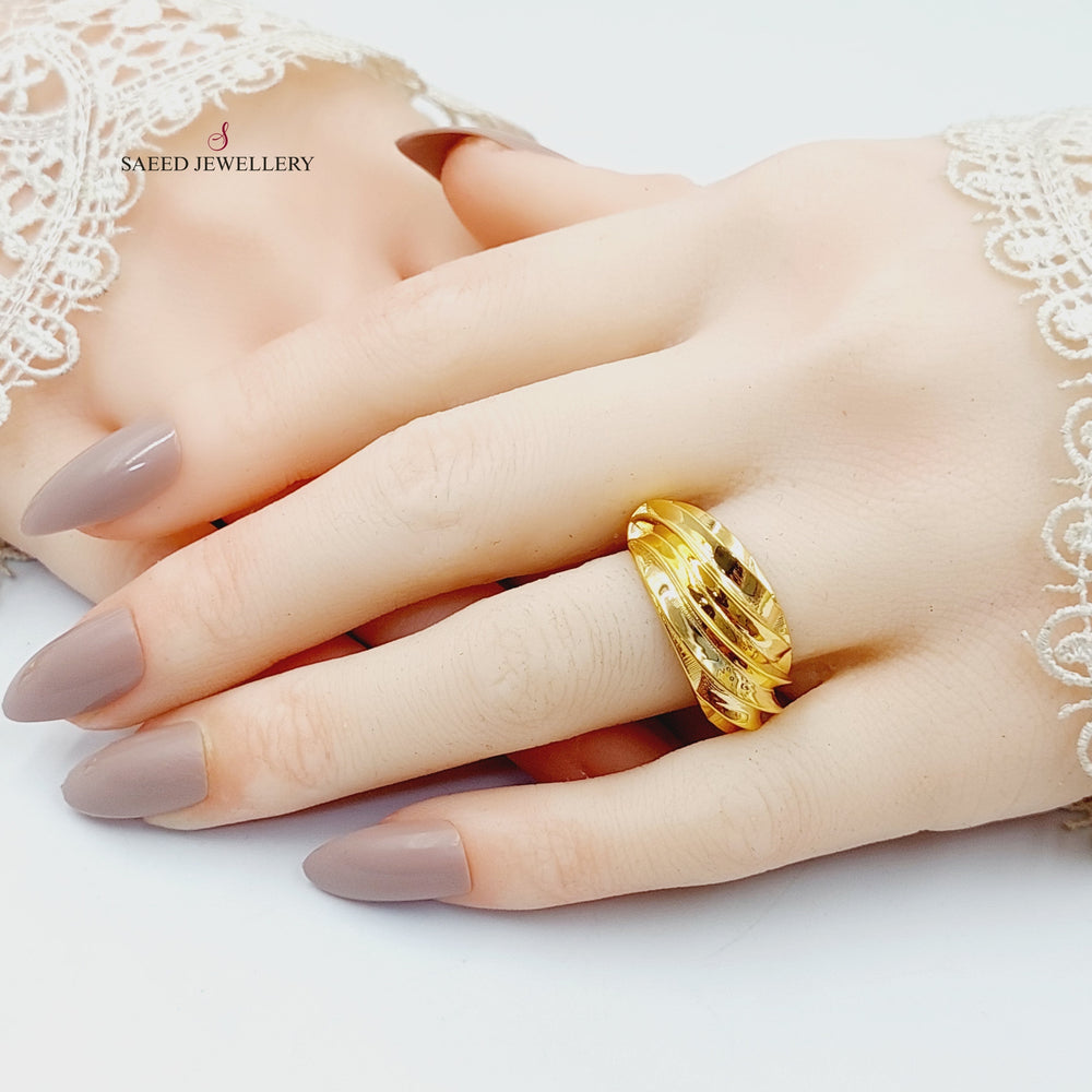 21K Gold Waves Ring by Saeed Jewelry - Image 2