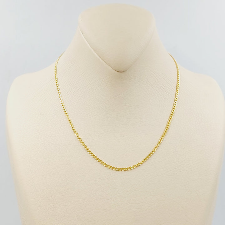 21K Gold 2.5mm Curb Chain by Saeed Jewelry - Image 5