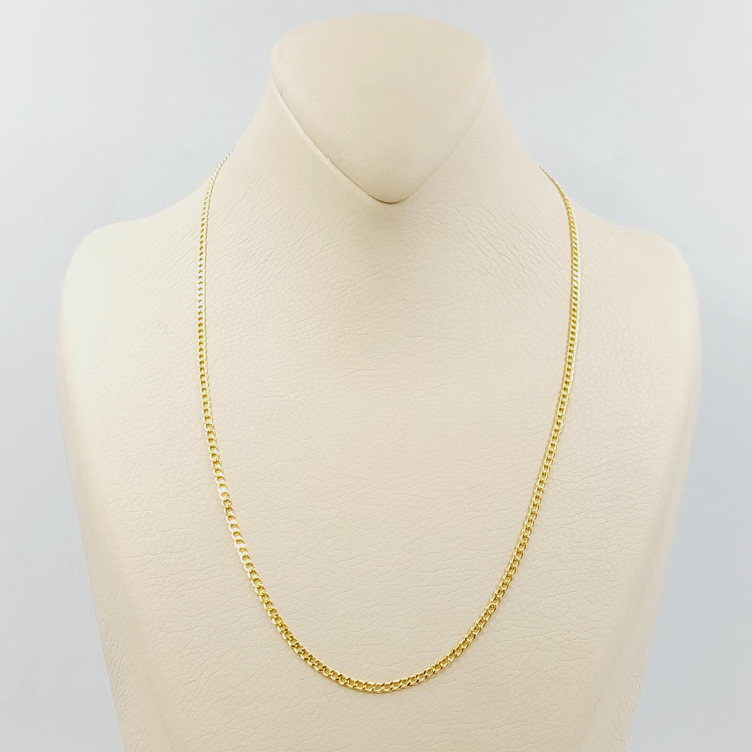 21K Gold 2.5mm Curb Chain by Saeed Jewelry - Image 7