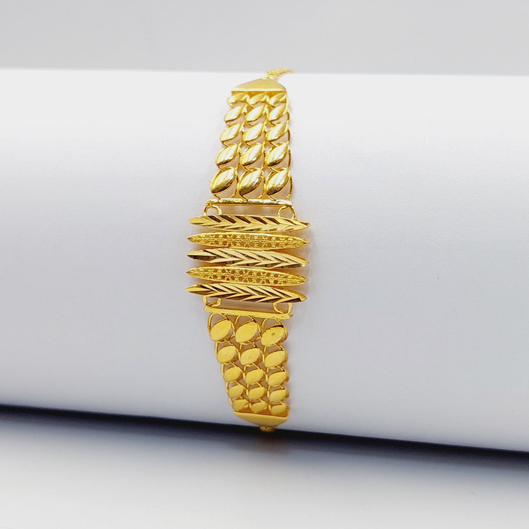 21K Gold Wings Bracelet by Saeed Jewelry - Image 3