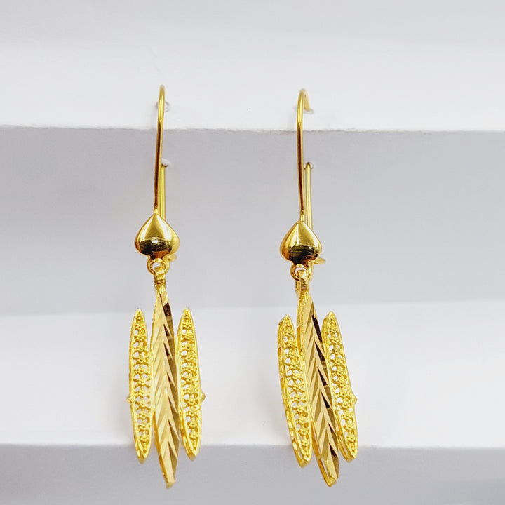 21K Gold Wings Earrings by Saeed Jewelry - Image 4