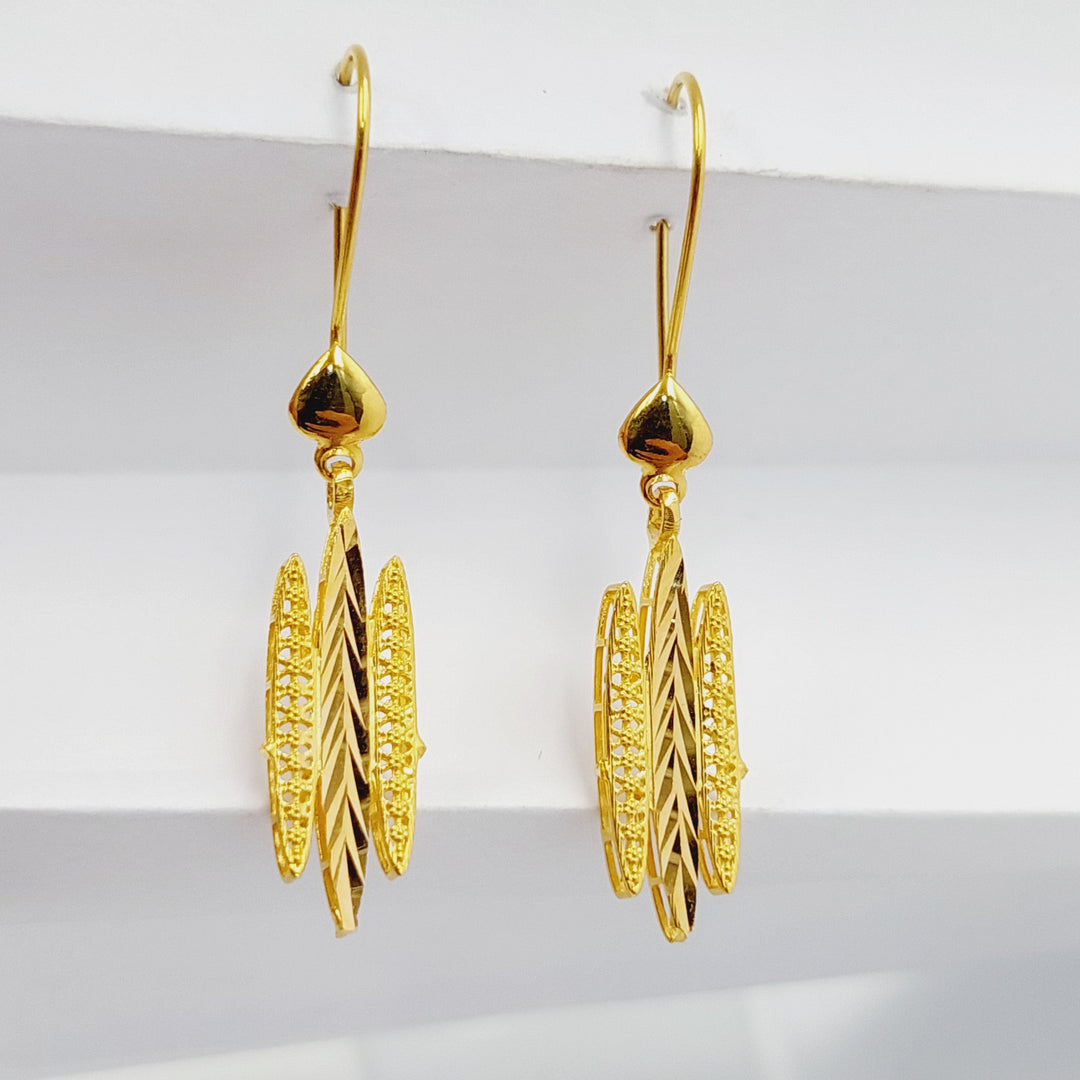 21K Gold Wings Earrings by Saeed Jewelry - Image 1