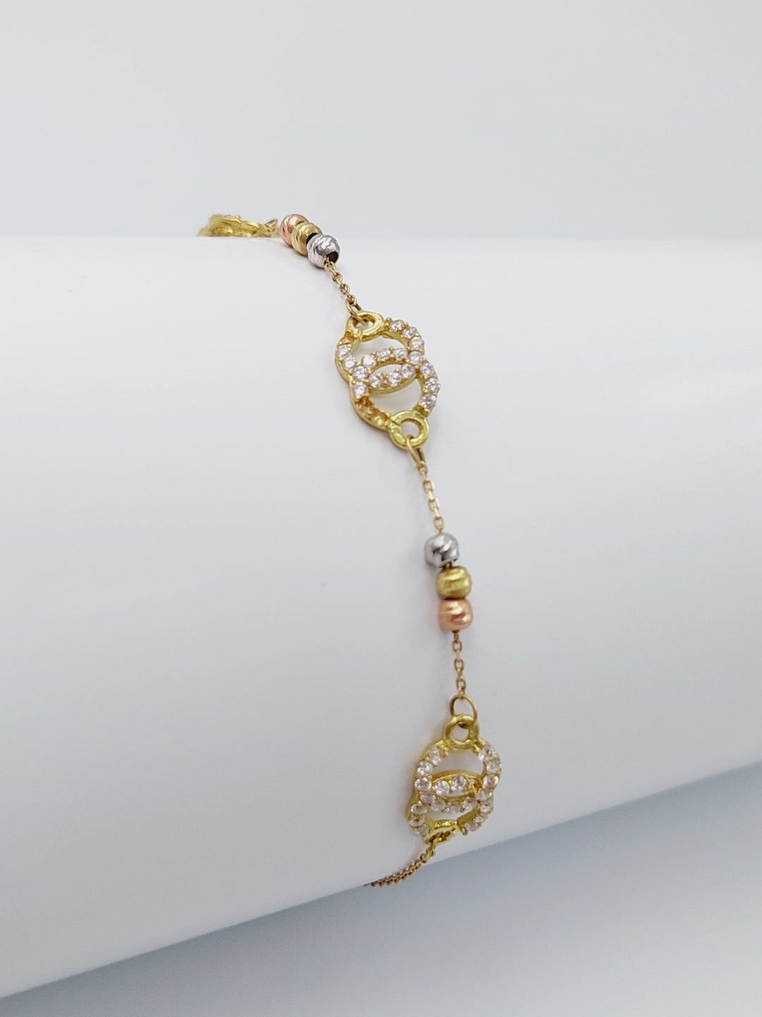 18K Gold Zircon Studded Fancy Bracelet by Saeed Jewelry - Image 5