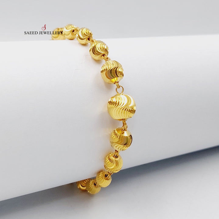 21K Gold Balls Bracelet by Saeed Jewelry - Image 1