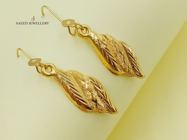 21K Gold Shankle Earrings by Saeed Jewelry - Image 7