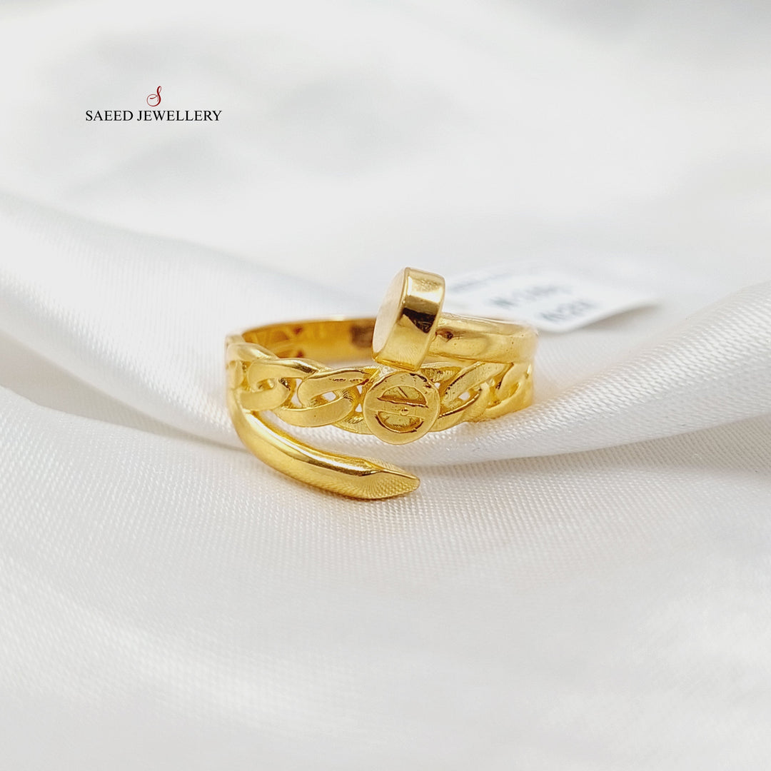 21K Gold Nail Ring by Saeed Jewelry - Image 1