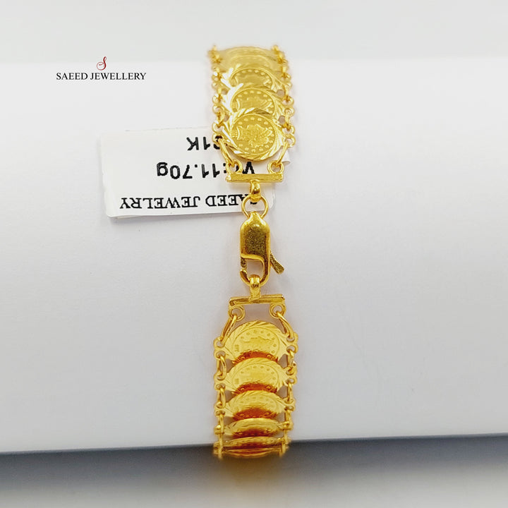 21K Gold Eighths Bracelet by Saeed Jewelry - Image 2