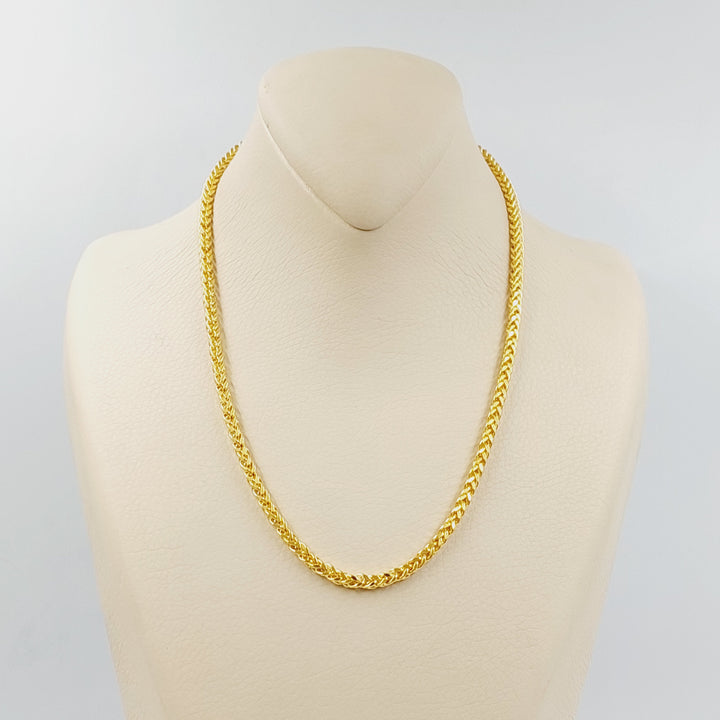 21K Gold 4mm Franco Chain by Saeed Jewelry - Image 8