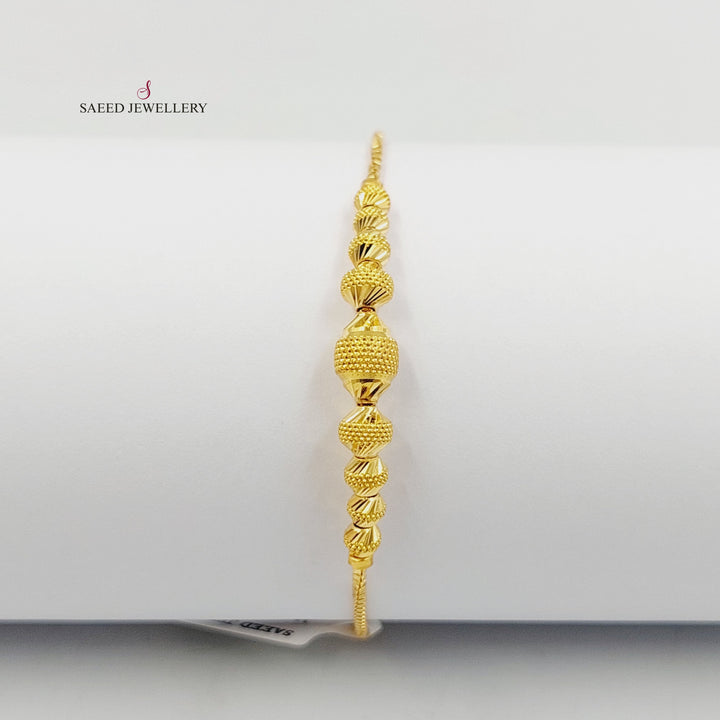 21K Gold Deluxe Balls Bracelet by Saeed Jewelry - Image 1