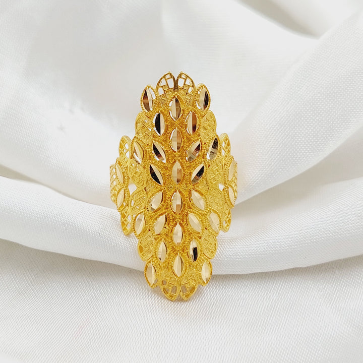 21K Gold Leaf Ring by Saeed Jewelry - Image 3