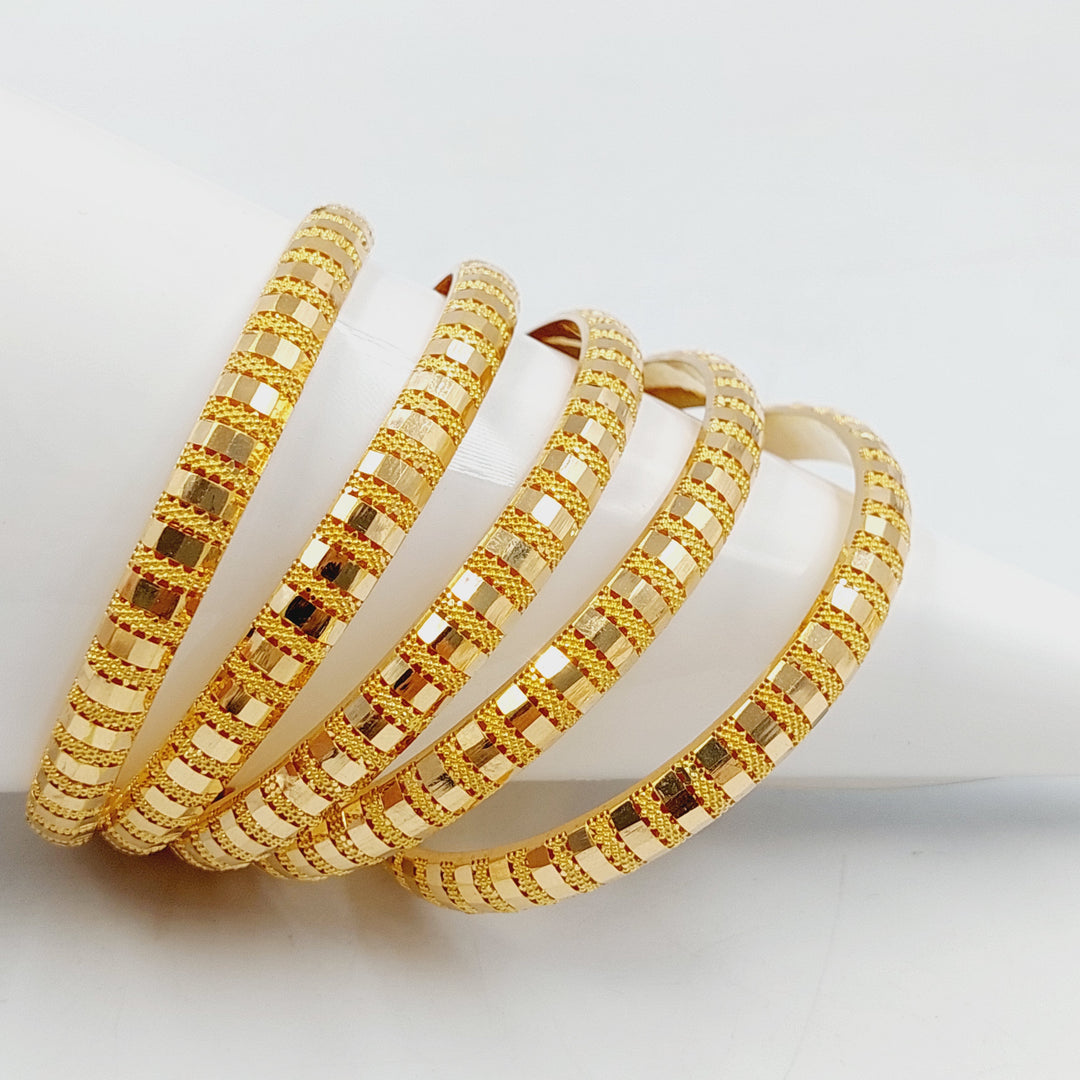 21K Gold Bahraini Bangle by Saeed Jewelry - Image 6