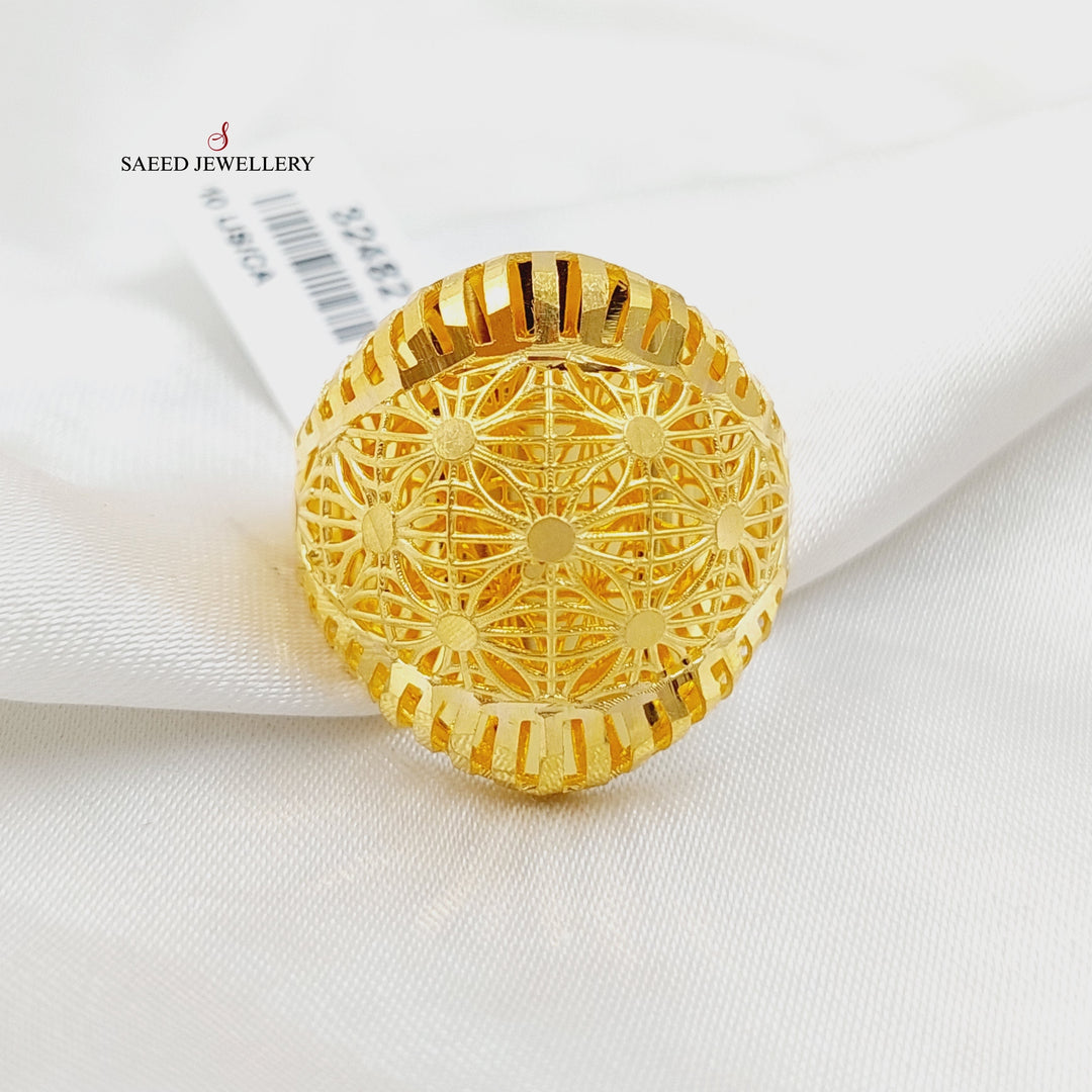 21K Gold Deluxe Turkish Ring by Saeed Jewelry - Image 5