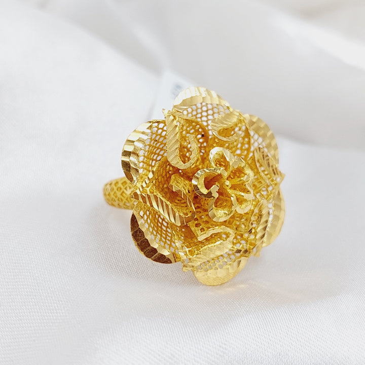 21K Gold Rose Ring by Saeed Jewelry - Image 11