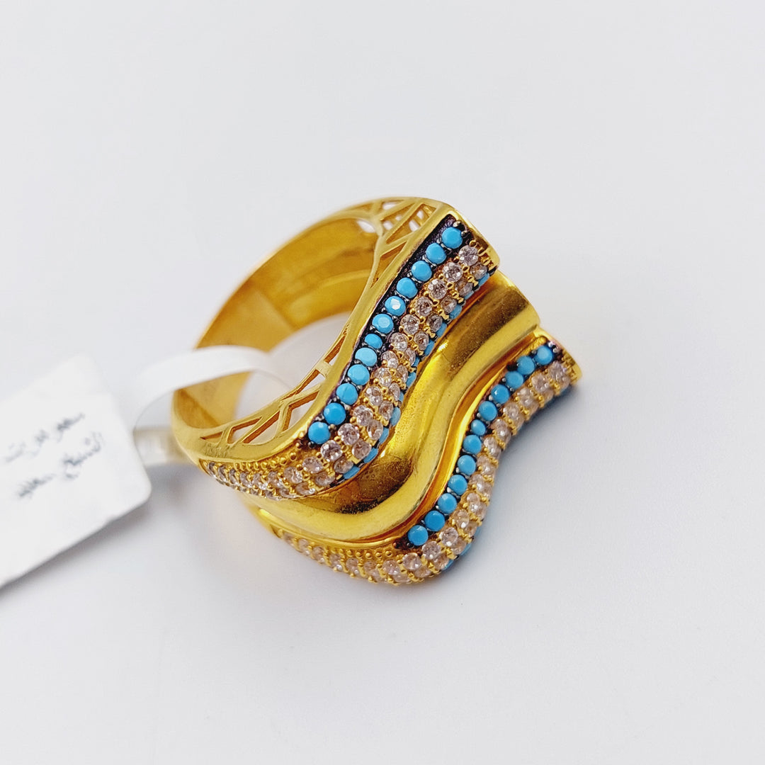 21K Gold Turquoise Ring by Saeed Jewelry - Image 17