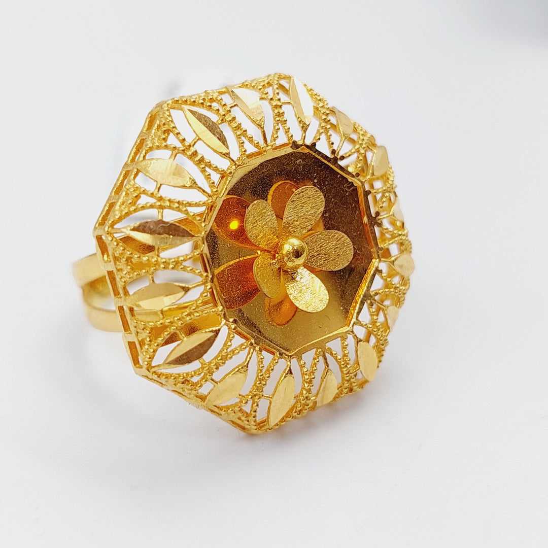 21K Gold Kuwaiti Ring by Saeed Jewelry - Image 7