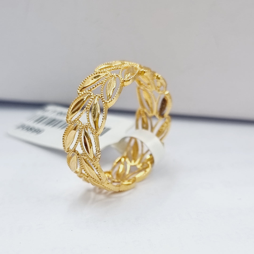 21K Gold Spike Wedding Ring by Saeed Jewelry - Image 17