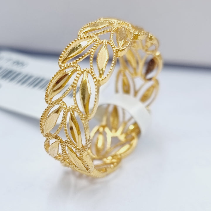 21K Gold Spike Wedding Ring by Saeed Jewelry - Image 9