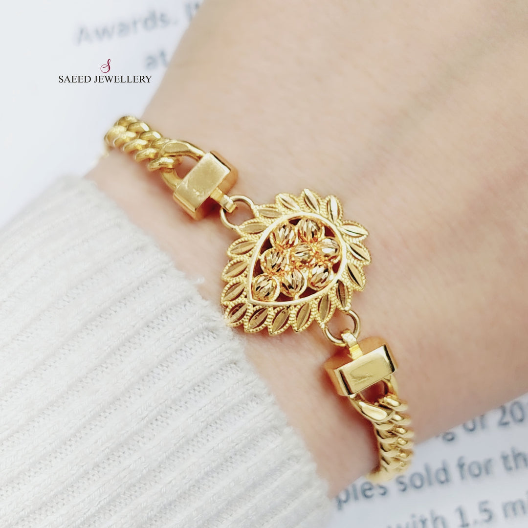 21K Gold Fancy Bracelet by Saeed Jewelry - Image 8