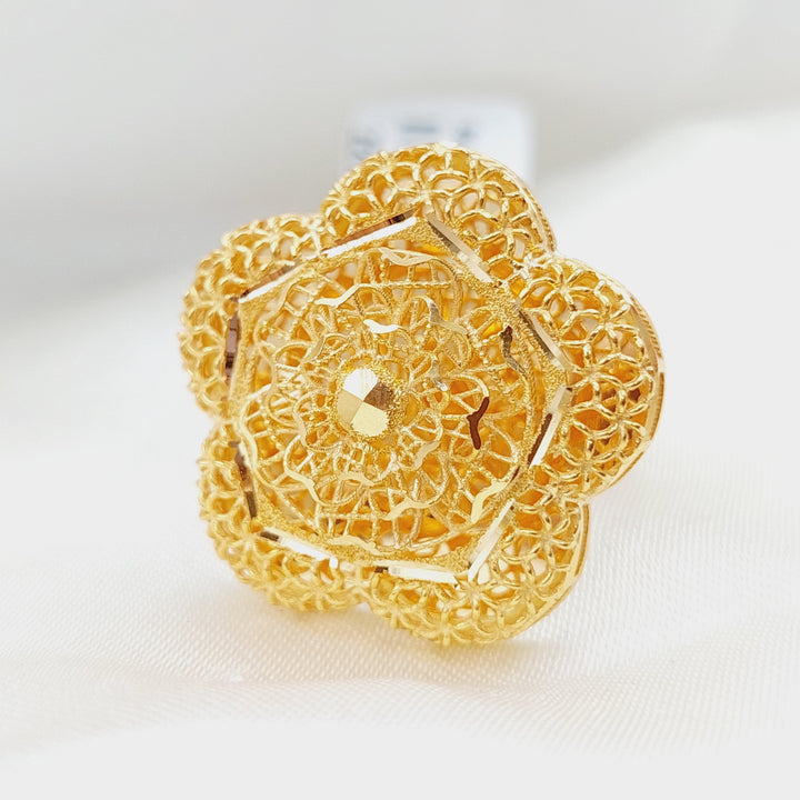 21K Gold Kuwaiti Ring by Saeed Jewelry - Image 11