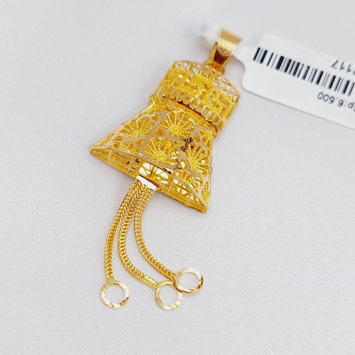 21K Gold Kuwaiti Pendant by Saeed Jewelry - Image 7