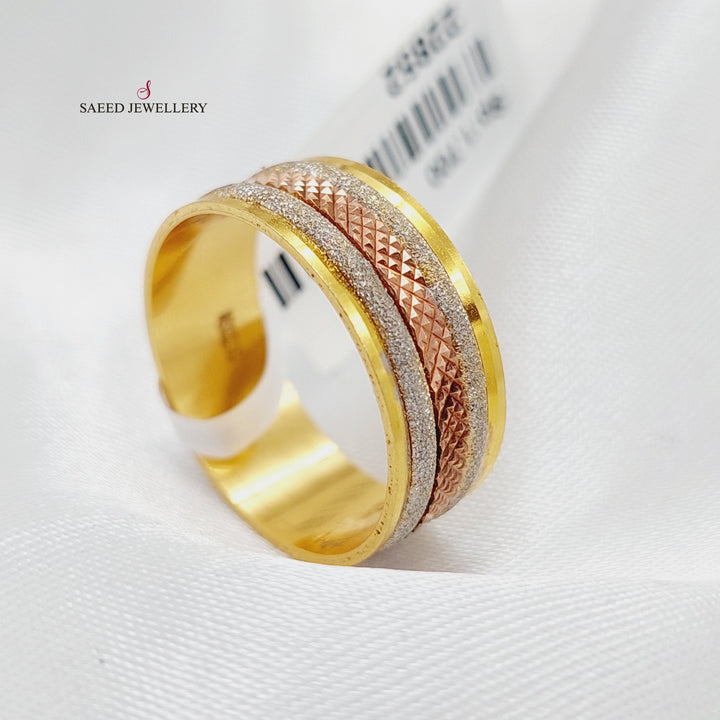 21K Gold CNC Wedding Ring by Saeed Jewelry - Image 11