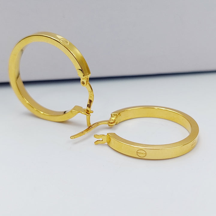 21K Gold Hoop Earrings by Saeed Jewelry - Image 6