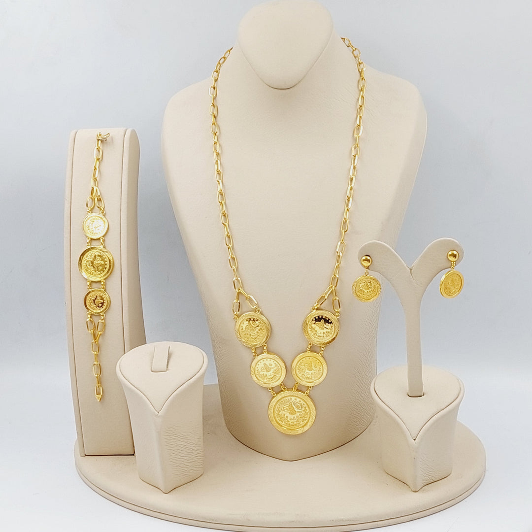 21K Gold Rashadi set 3 pieces by Saeed Jewelry - Image 12