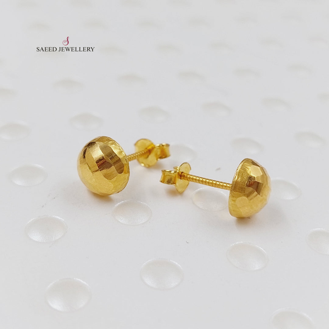 18K Gold Screw Earrings by Saeed Jewelry - Image 7