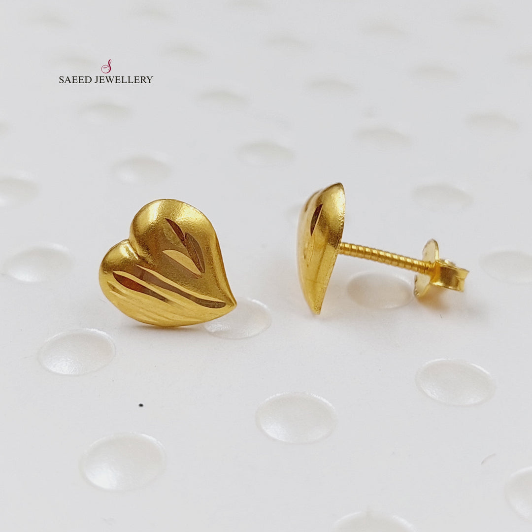 18K Gold Screw Earrings by Saeed Jewelry - Image 12