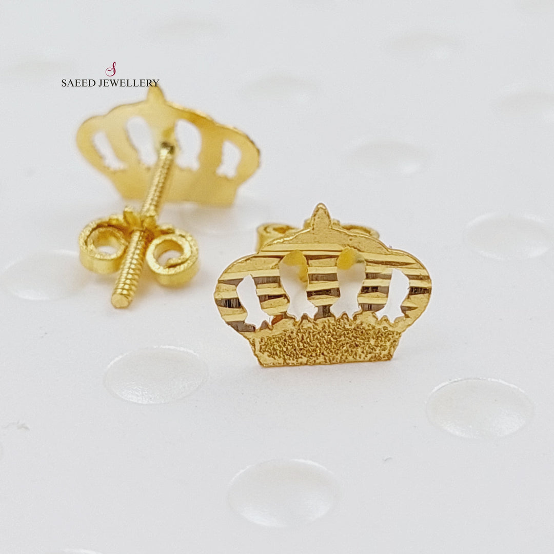 18K Gold Screw Earrings by Saeed Jewelry - Image 8