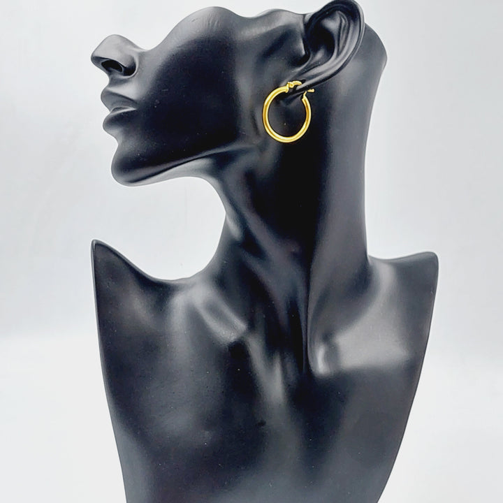 21K Gold Hoop Earrings by Saeed Jewelry - Image 15