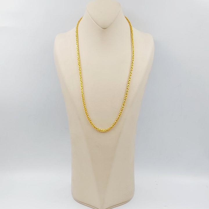 21K Gold Bold Franco Chain by Saeed Jewelry - Image 7