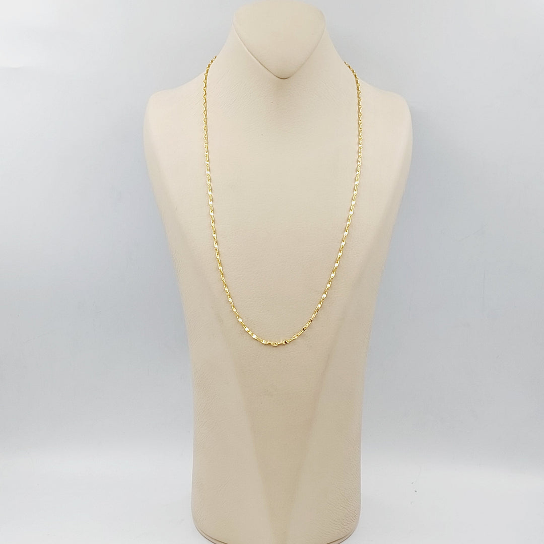 21K Gold Blade Chain by Saeed Jewelry - Image 7