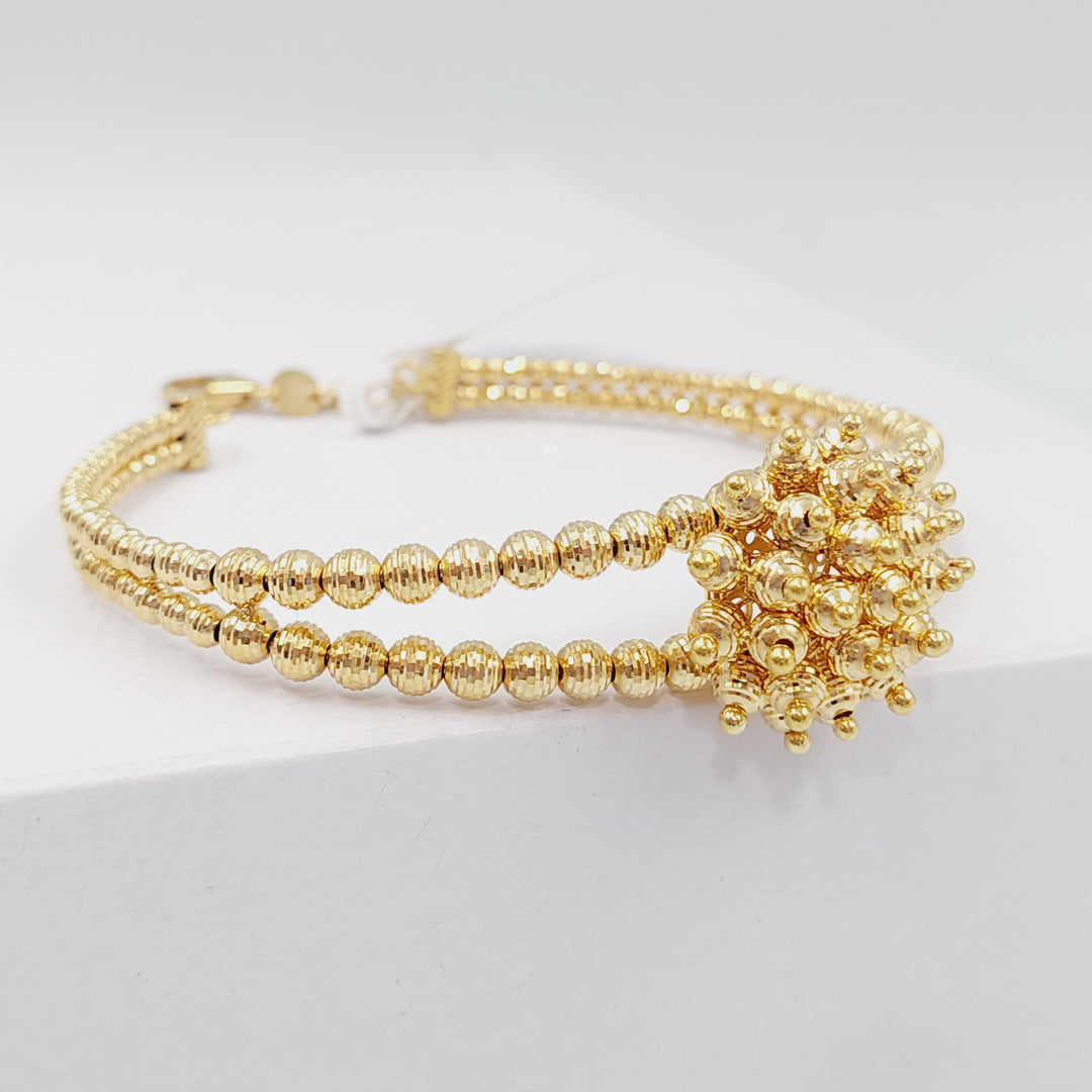 21K Gold Turkish Balls Bangle Bracelet by Saeed Jewelry - Image 7