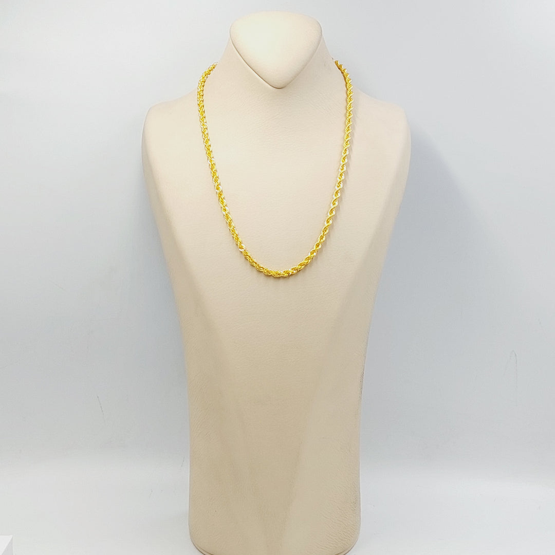 21K Gold 5mm Rope Chain by Saeed Jewelry - Image 8