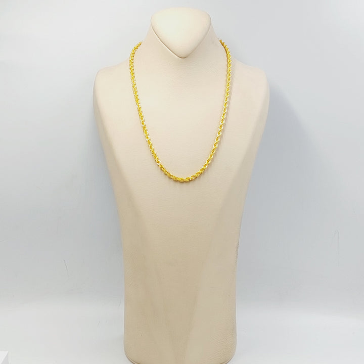 21K Gold 5mm Rope Chain by Saeed Jewelry - Image 8