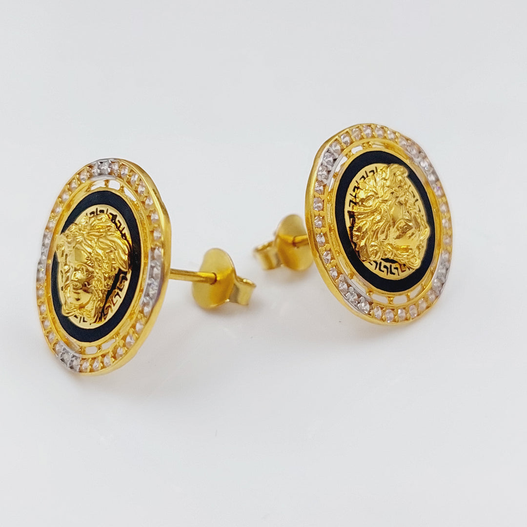 21K Gold Virna Zirconia Set by Saeed Jewelry - Image 9