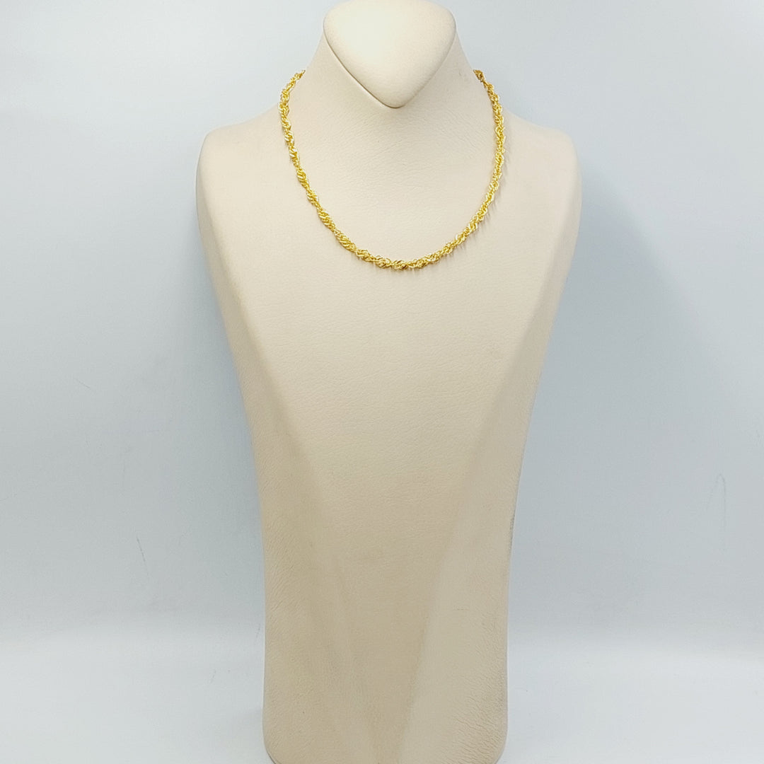 21K Gold 5mm Singapore Chain by Saeed Jewelry - Image 8