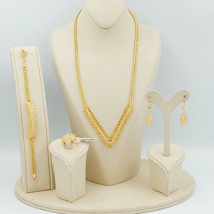 21K Gold Four Pieces Spike Set by Saeed Jewelry - Image 9