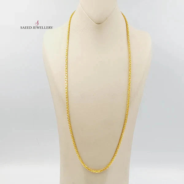 21K Gold 3mm Franco Chain by Saeed Jewelry - Image 9