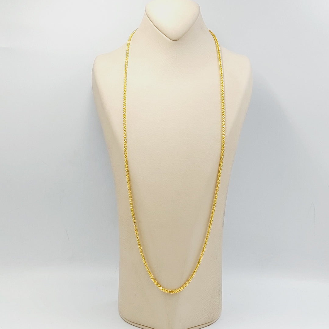 21K Gold 3mm Franco Chain by Saeed Jewelry - Image 10