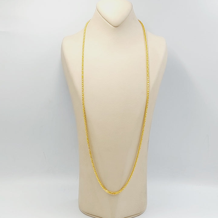 21K Gold 3mm Franco Chain by Saeed Jewelry - Image 10