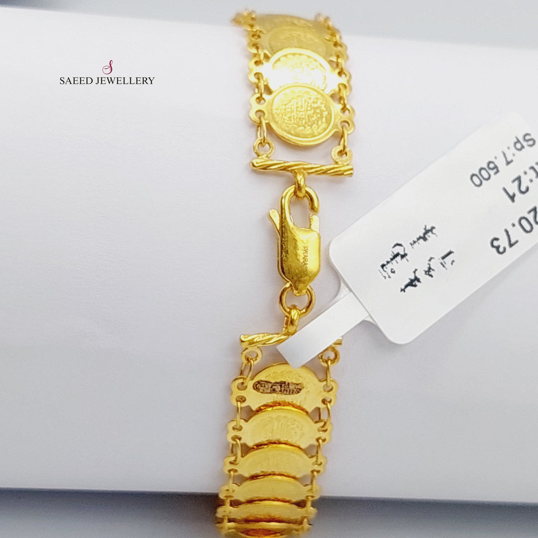 21K Gold Eighths Bracelet by Saeed Jewelry - Image 7