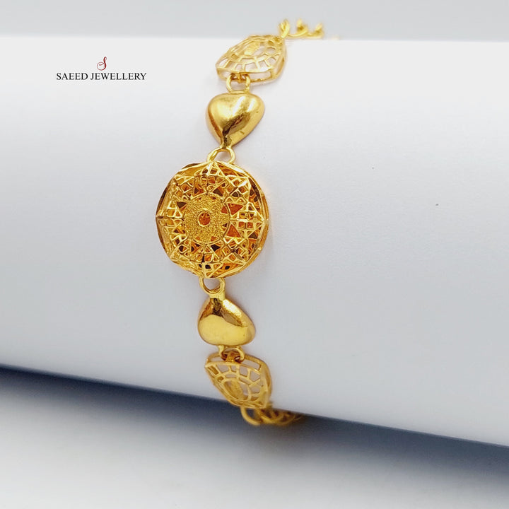 21K Gold Kuwaiti Bracelet by Saeed Jewelry - Image 7