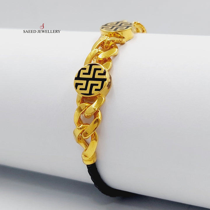 21K Gold Enameled Thread Bracelet by Saeed Jewelry - Image 8