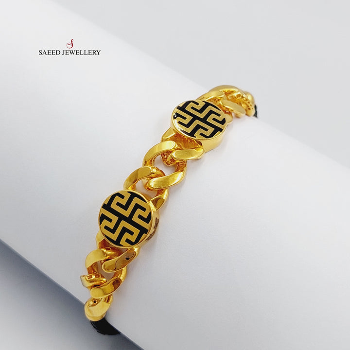 21K Gold Enameled Thread Bracelet by Saeed Jewelry - Image 10