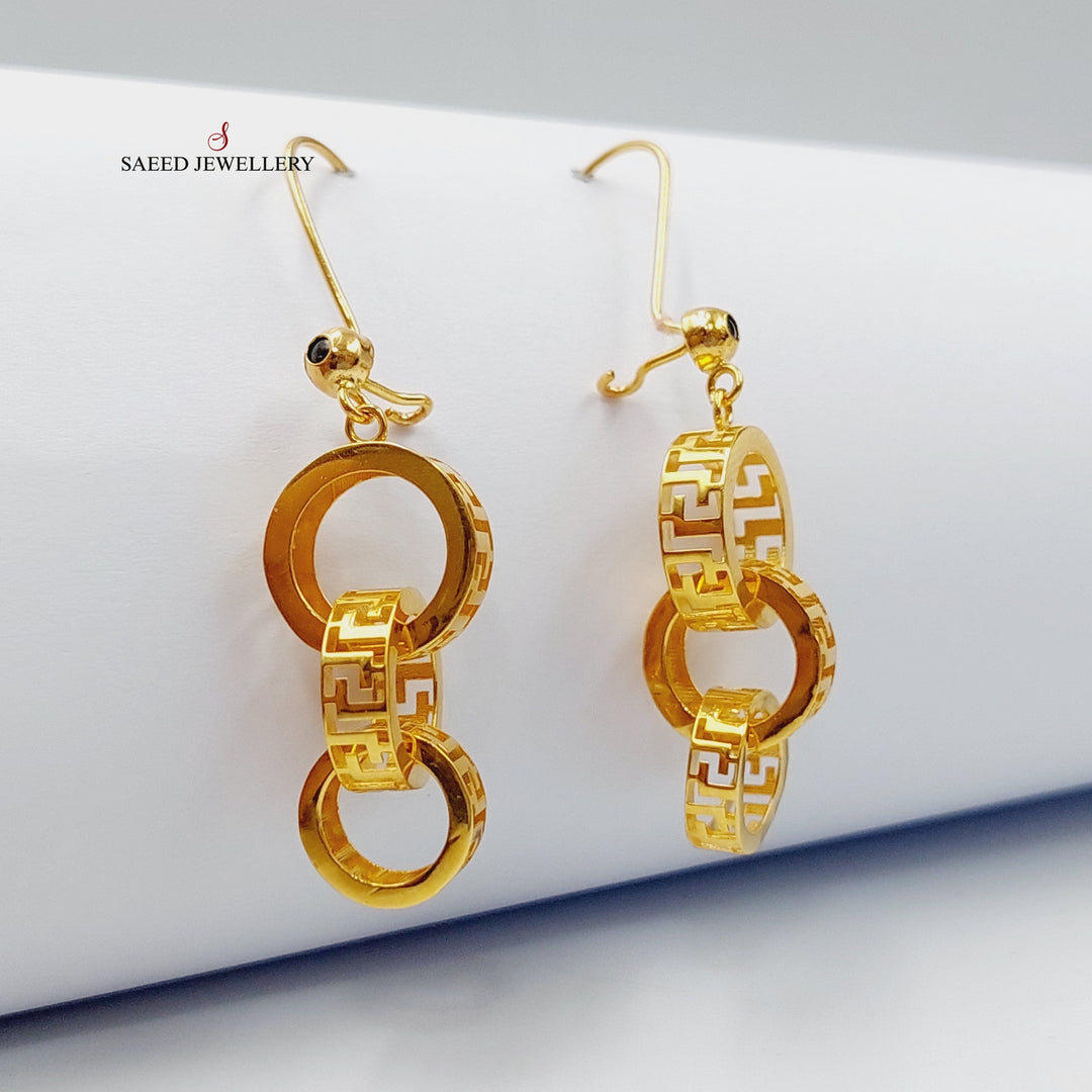 21K Gold Luxury Virna Earrings by Saeed Jewelry - Image 11