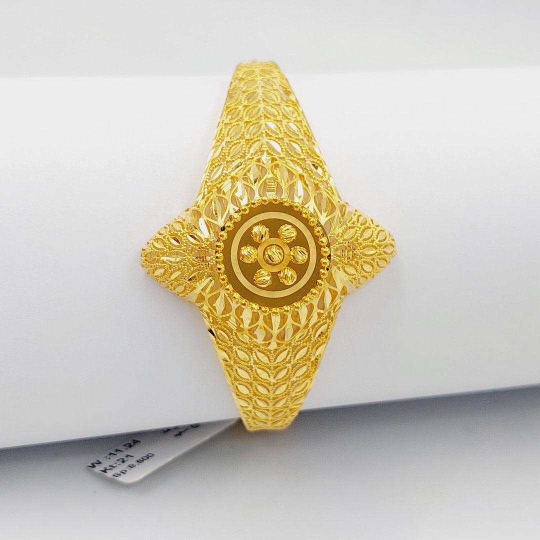 21K Gold Luxury Kuwaiti Bracelet by Saeed Jewelry - Image 10