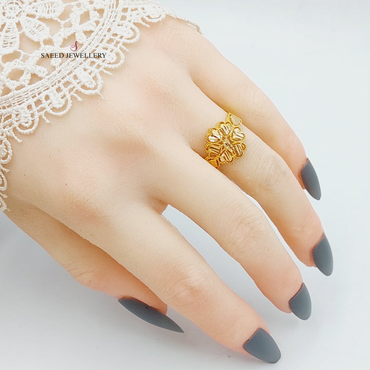 21K Gold Luxury Leaf Ring by Saeed Jewelry - Image 8