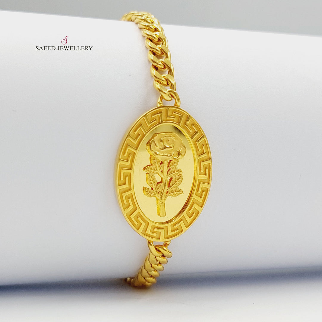 21K Gold Ounce Bracelet by Saeed Jewelry - Image 15